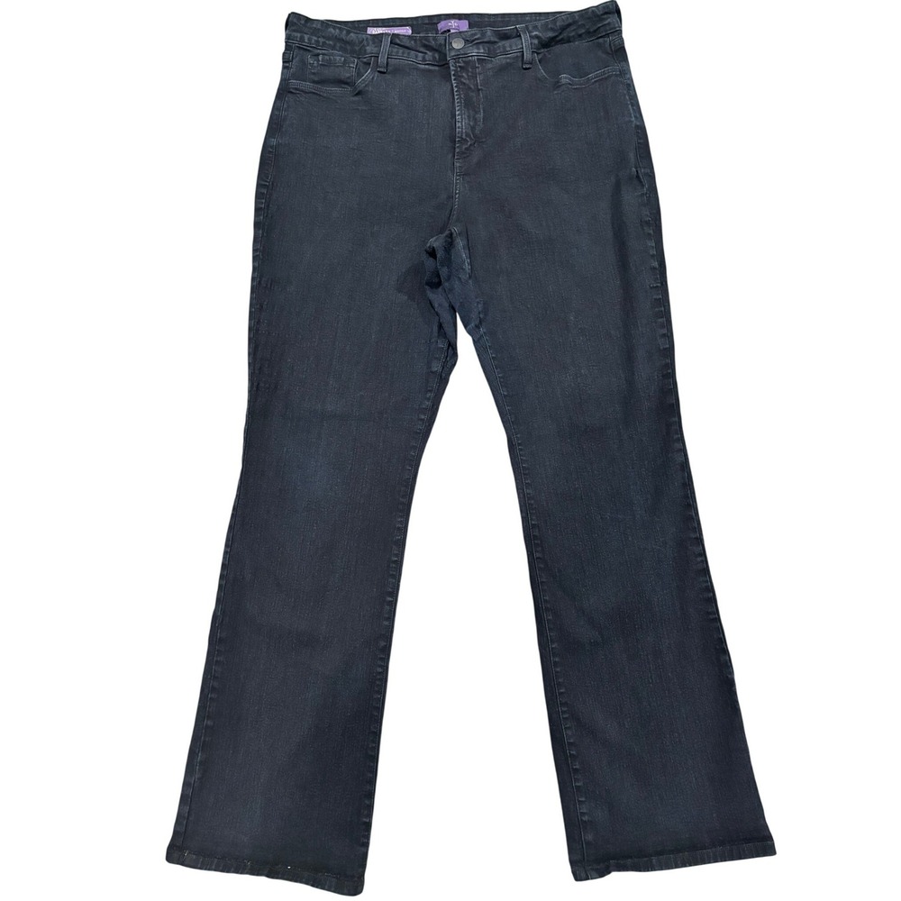 NYDJ Jeans Womens 16 Barbara Bootcut Black Stretch Cotton Denim High Rise